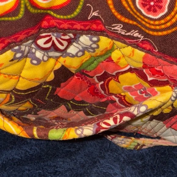 Vera Bradley Buttercup Brown Yellow Floral Shoulder Bag | Retired Quilted Purse - Picture 7 of 7
